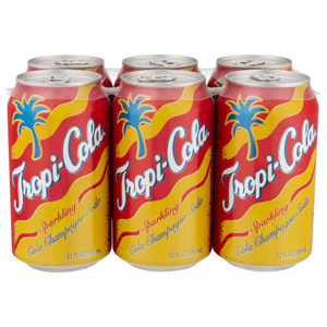 Tropi-Cola Sparkling Cola Champagne Soda, 6 - 12 fl oz (355 ml) cans