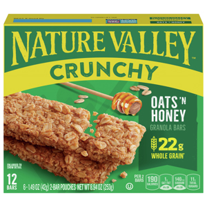 Nature Valley Oats 'N Honey Granola Bars, 6 - 1.49 oz (42 g) 2-bar pouches [8.94 oz (253 g)]