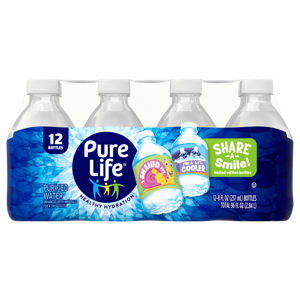 Pure Life Purified Water, 12 - 8 fl oz (237 ml) bottles [96 fl oz (2.84 l)]