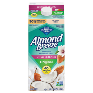 Almond Breeze Coconutmilk Blend Unsweetened Original Almondmilk, half gallon (1.89 l)
