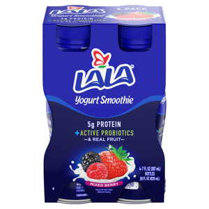 Lala Yogurt Smoothie, Mixed Berry, 4 Pack, 4 - 7 fl oz (207 ml) bottles [28 fl oz (828 ml)]