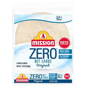 Mission Zero Net Carbs Original Tortilla Wraps, 8 wraps [11.29 oz (320 g)]