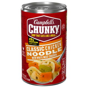 Campbell's Soup, Classic Chicken Noodle with White Meat Chicken, 18.6 oz (1 lb 2.6 oz) 527 g