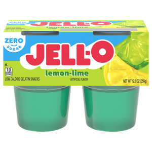 Jell-O Zero Sugar Low Calorie Lemon-Lime Gelatin Snacks, 12.5 oz (356 g)