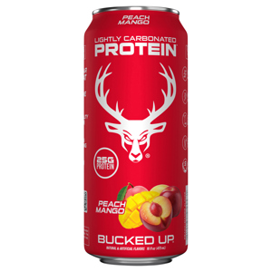 Bucked Up Lightly Carbonated Peach Mango Protein, 16 fl oz (473 ml)