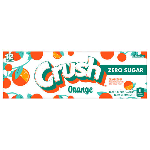 Crush Orange Soda, 24 Cans/12 Fl Oz - Baker's