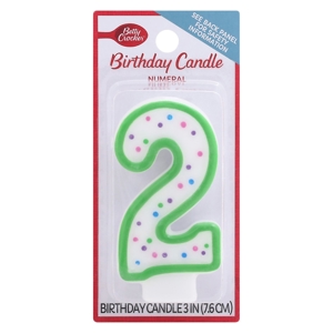 Betty Crocker Birthday Candle, Numeral 2, 3 Inch, 1 candle