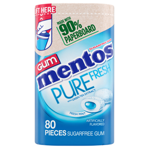 Mentos Gum, Sugar Free, Fresh Mint, 80 gum