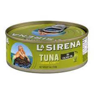 La Sirena Tuna, Chunk Light, in Olive Oil, 5 oz