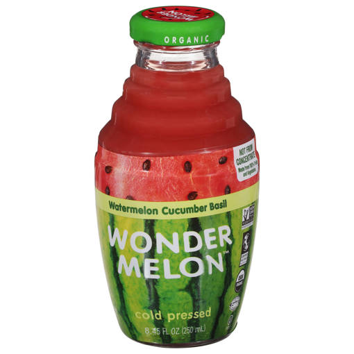 Wonder Melon Juice, Watermelon Cucumber Basil, 8.45 fl oz (250 mL)