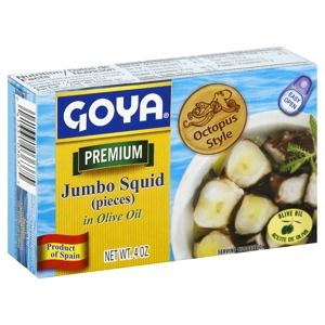 Goya Squid Pieces, Premium, Jumbo, in Olive Oil, 4 oz (113 g)