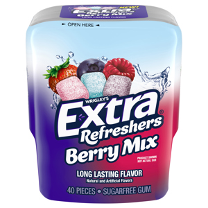 Extra Sugar Free Berry Mix Gum, 40 pieces
