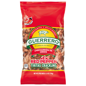 Guerrero Red Pepper Picante Flavor Tiritas Cracklins, 5.5 oz (156 g)