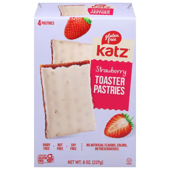 Katz Toaster Pastries, Strawberry, 4 Pastries [8 Oz (227 G
