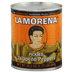 La Morena Jalapeno Peppers, Pickled, 28.2 (1.77 lb) 800g