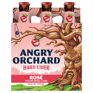 Angry Orchard Rose Hard Cider, 6 - 12 fl oz (355 ml) bottles [72 fl oz (2130 ml)]