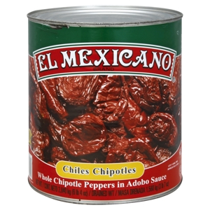 El Mexicano Chiles Chipotles, 100 oz (6 lb 4 oz) 2840 kg