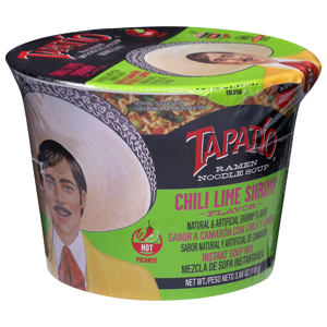 Tapatio Hot Chili Lime Shrimp Flavor Ramen Noodle Soup, 3.88 oz (110 g)