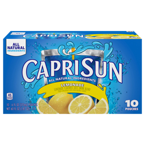 Capri Sun Lemonade Juice Drink Blend, 10 - 6 fl oz (177 ml) pouches [60 fl oz (1.87 qt) 1.77 l]