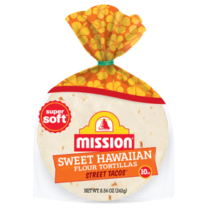 Mission Flour Tortill, Sweet Hawaiian, 10 tortil [8.54 oz (242 g)]