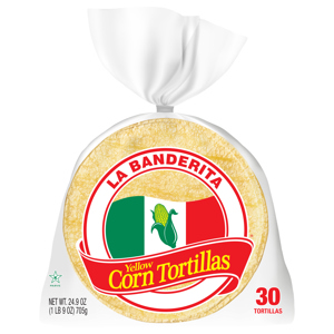 La Banderita Yellow Corn Tortillas, 30 tortillas [24.9 oz (1 lb 9 oz) 705 g]