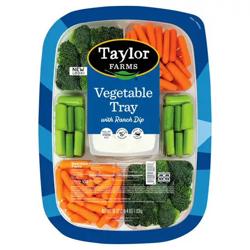TAYLOR FARMS VEGETABLE TRAY WITH RANCH DIP 36 OZ 2 LB 4 OZ 1.02 KG