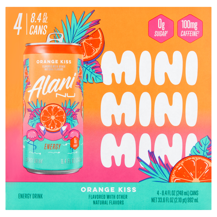 Alani Mini Orange Kiss Energy Drink, 8.4 Fl Oz, 4 Count | Dick's