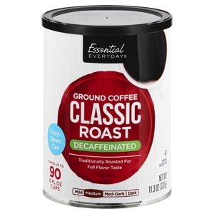 Essential Everyday Coffee, Ground, Medium, Classic Roast, Decaffeinated, 11.3 oz (320 g)