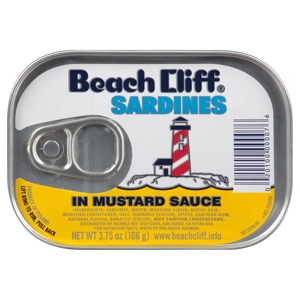Beach Cliff Sardines in Mustard Sauce, 3.75 oz (106 g)