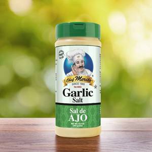 CHEF MERITO SALT, GARLIC, 3 OZ (84 GRAMS)