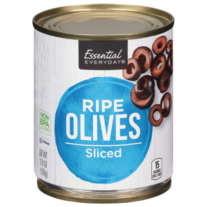 Essential Everyday Olives, Ripe, Sliced, 3.8 oz (108 g)