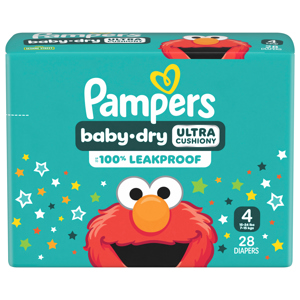 Pampers Size 4 Diapers (22-37 lbs (10-17 kg)), 28 diapers