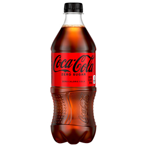 Coca-Cola Cola, Zero Sugar, 20 fl oz (1.25 pt) 591 ml