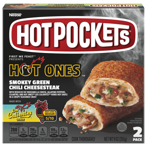 HOT POCKETS High Protein Steak & Cheddar Crispy Buttery Crust Frozen Snacks 9 oz., 255 g
