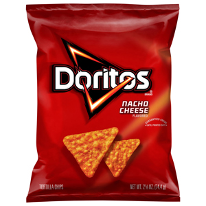 Doritos Tortilla Chips, Nacho Cheese Flavored, 2.625 oz (74.4 g)
