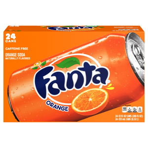 Fanta Soda, Orange, 24 - 12 fl oz (355 ml) cans [288 fl oz (8.52 l)]