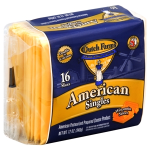 Dutch Farms Prepared Cheese Product, Singles, American, 16 slices [12 oz (340 g)]