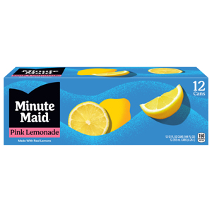 Minute Maid Pink Lemonade, 12 - 12 fl oz (355 ml) cans [144 fl oz (4.26 l)]
