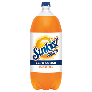 Sunkist Zero Sugar Orange Soda, 2 liter (2.1 qt)