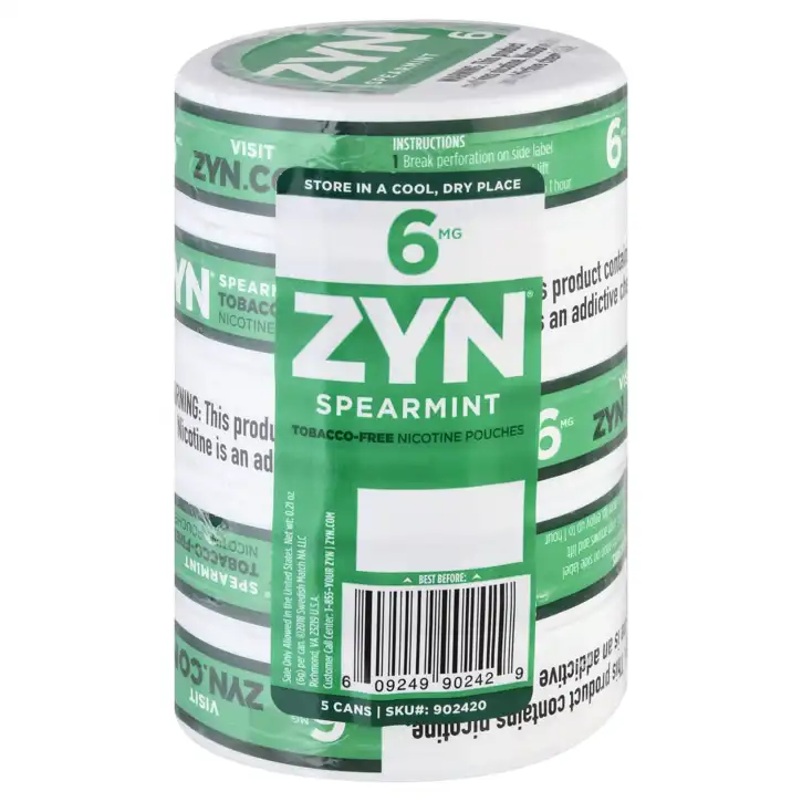 My Products – Huntington - #52 – Zyn Nicotine Pouches, Spearmint, 6 Mg, 5