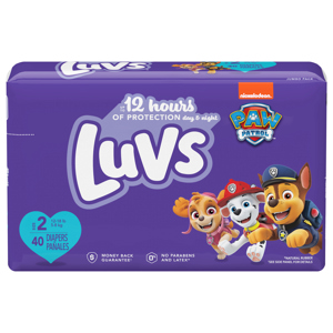 Luvs Diapers, Paw Patrol, Size 2 (12-18 lb), Jumbo Pack, 40 diapers