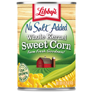 Libby's No Salt Added Whole Kernel Sweet Corn, 15.25 oz (432 g)