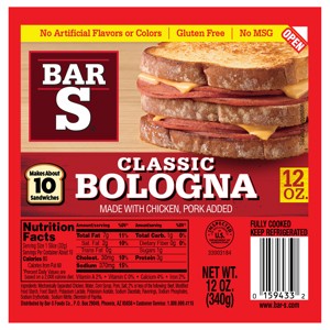 Bar S Classic Bologna, 12 oz (340 g)