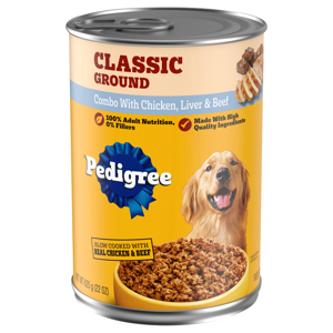 Pedigree Classic Ground Combo with Chicken, Liver & Beef Food for Dogs, 22 oz (625 g)