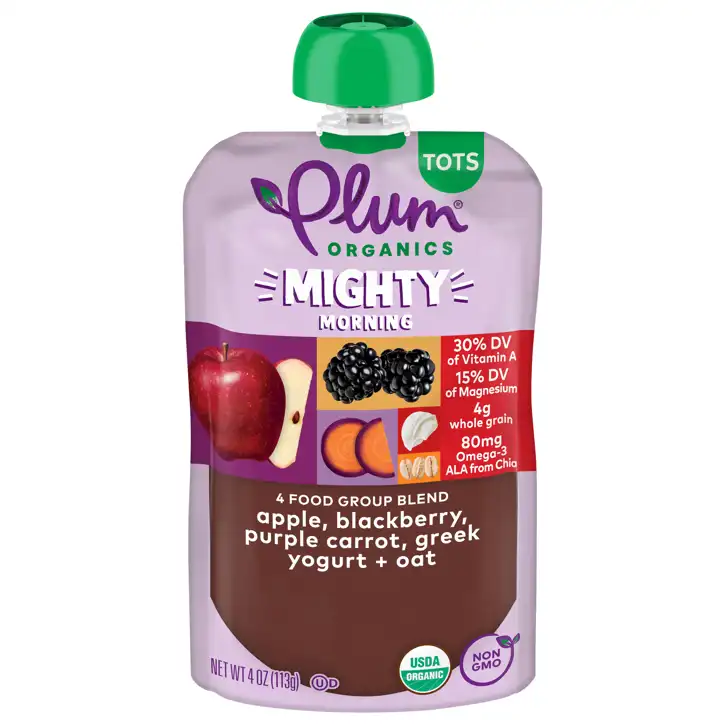 Plum Organics Food Group Blend Apple, Blackberry, Purple Carrot, Greek  Yogurt Oat, oz (113 g) - Main Image