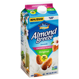 Almond Breeze Almondmilk, Original, Unsweetened, half gallon (1.89 l)