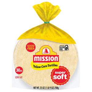 Mission Super Soft Yellow Corn Tortillas, 30 tortillas [25 oz (1 lb 9 oz) 708 g]