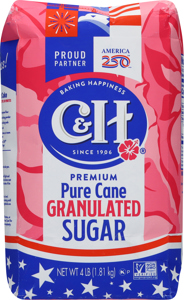 C&H Premium Pure Cane Granulated Sugar 4 lb. Bag