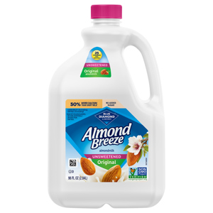 Almond Breeze Unsweetened Original Almondmilk, 96 fl oz (2.84 l)