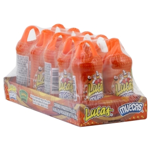 Lucas Lollipop, Mango Flavor, with Chili Powder, 10 - 0.88 oz (25 g) packages [8.8 oz (250 g)]